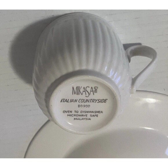 Lot of 2 Mikasa Italian Countryside ~ Cup & Saucer Set with two soup bowls DD900 - Picture 9 of 16